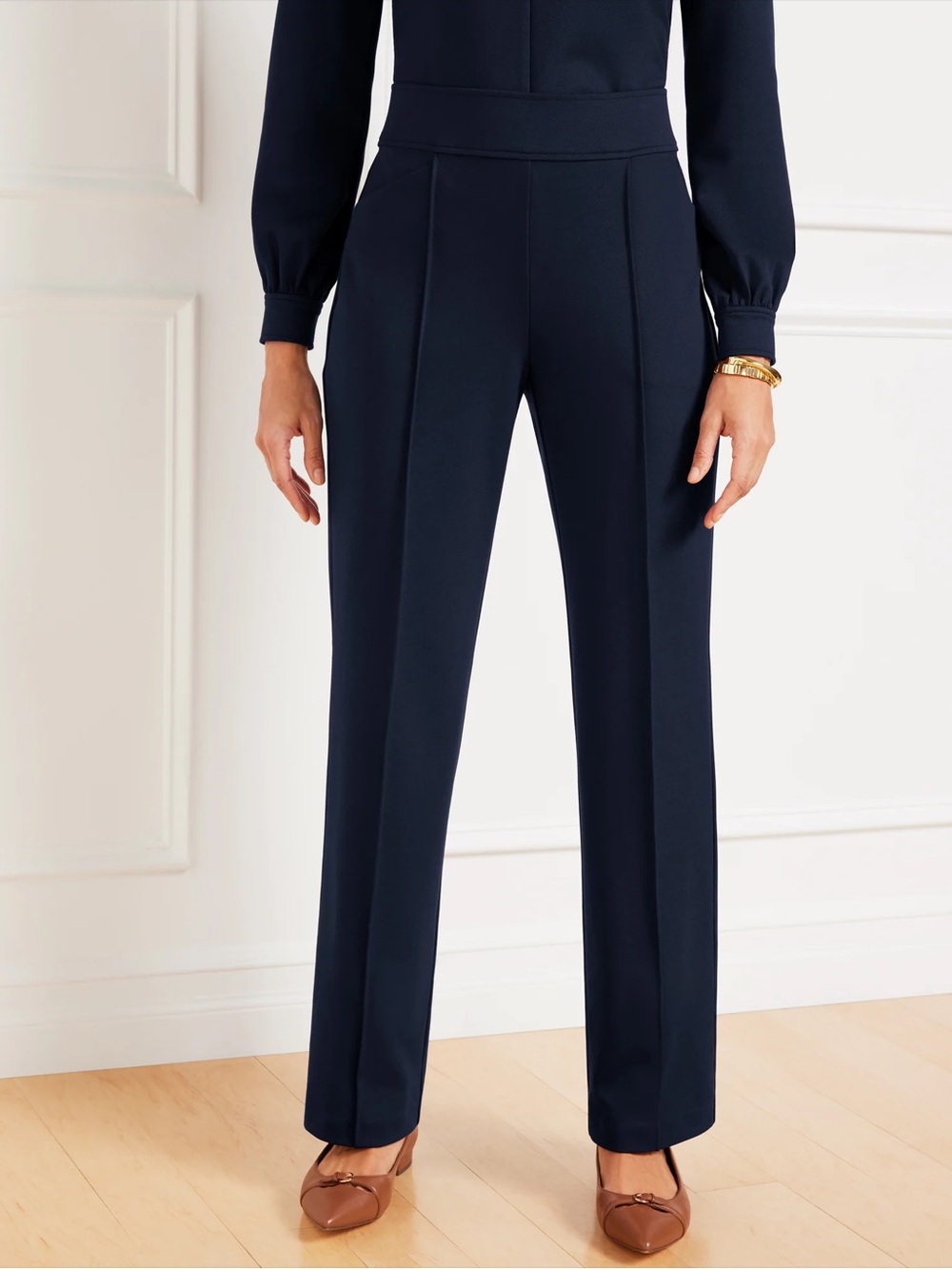Talbots Passport Ponte Pants Women’s XL Petite navy blue NWT